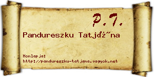Pandureszku Tatjána névjegykártya